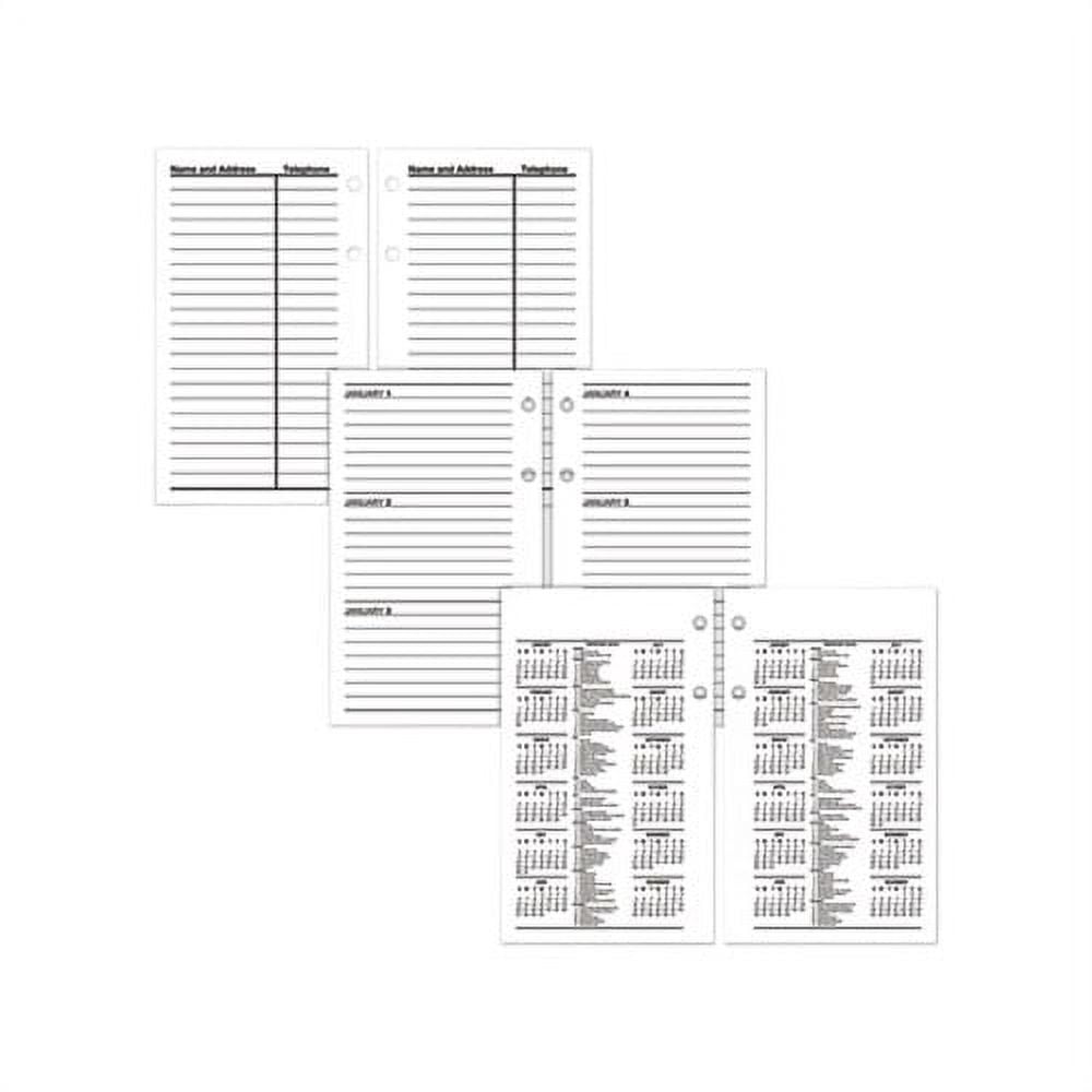 Financial Desk Calendar Refill 3.5 x 6, White, 2022