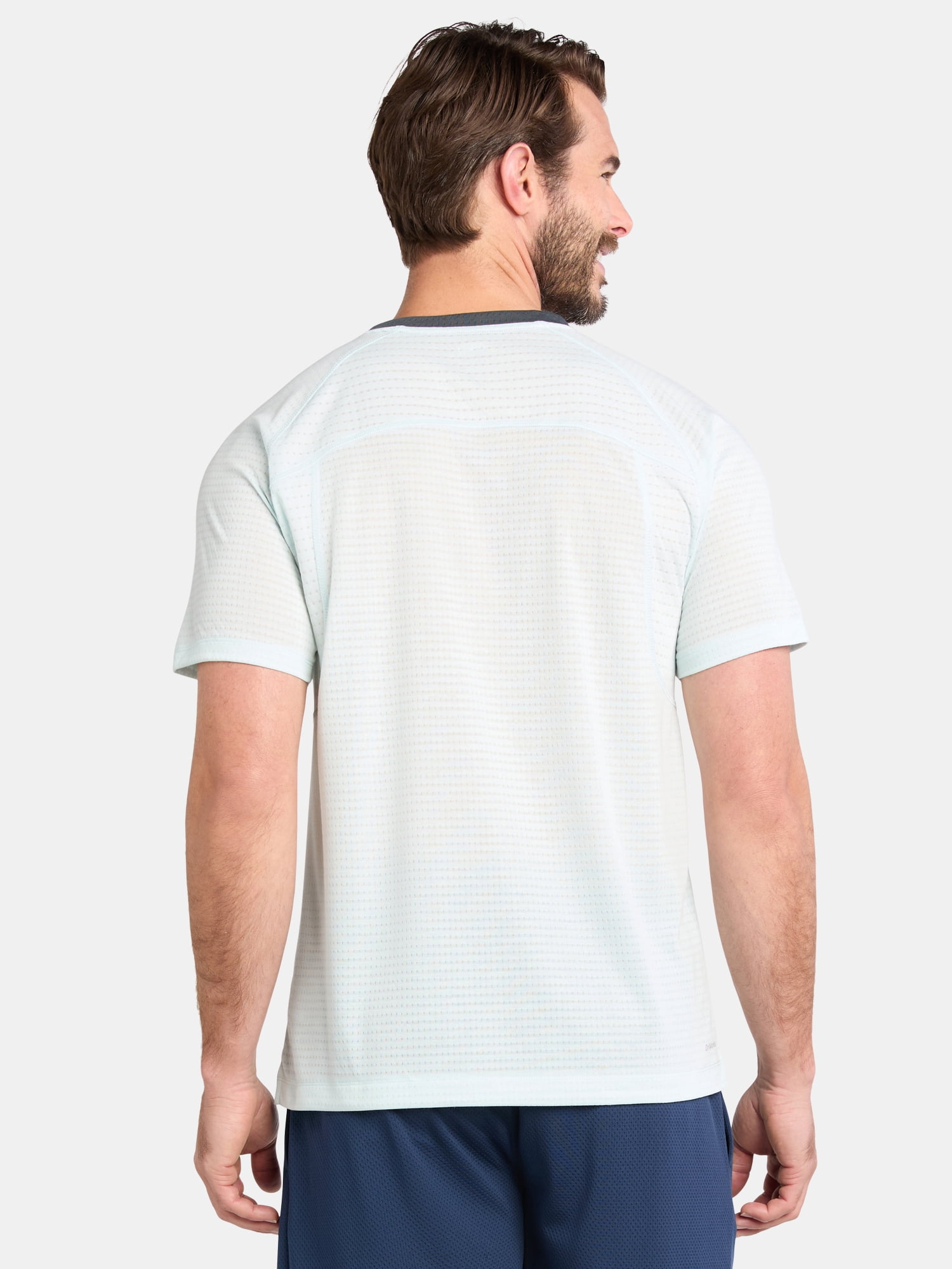 Athletic Works Men's and Big Men's Mixed Media Tee, Sizes XS-5XL