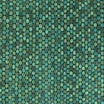 thumbnail image 1 of Ahgly Company Machine Washable Indoor Square Abstract Turquoise Blue Modern Area Rugs, 6' Square, 1 of 4