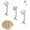 Silver, variant on 3PCS Floating Belly Button Ring for Women Hypoallergenic Surgical Stainless Steel Belly Rings Internally Threaded CZ Bar Navel Barbell Flat Back Belly Piercing 10MM Silver Gold
