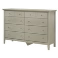 thumbnail image 2 of Glory Furniture Hammond Wood Veneer 8-Drawer Bedroom Dresser in Silver Champagne, 2 of 6