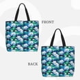 thumbnail image 2 of Disketp Blue Lotus Flower Bolsa Tote de Lona para Mujer, Bolso de Hombro y Cruzado con Cierre de Cremallera, 2 of 7