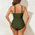 thumbnail image 6 of Feimerou Tummy Control Swimsuits for Women Slimming One Piece Bathing Suit Retro Ruched Push Up High Waisted Padded Sexy Swimwear Valentine'S Day Gifts, 6 of 8