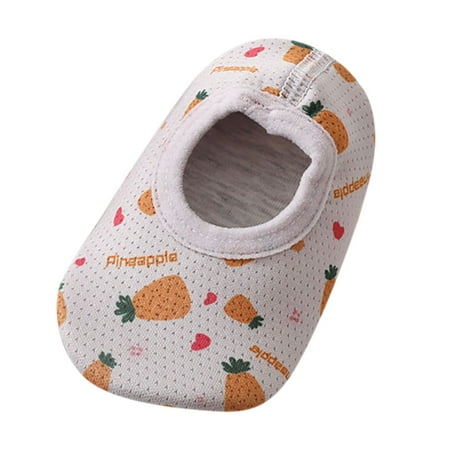 

Kids Shoes Size 11 For 0 Months-3 Months Floor Socks Children Fruit Print Spring And Summer Mesh Socks Socks Soft Bottom Non Slip Floor Kids Sneakers Gray