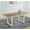 White + Light Oak, variant on Holaki Square Extendable Dining Table with Metal Leg,Modern Space Saving Kitchen Table for Living Room(70.86" L x 31.5" W x 29.53" H)