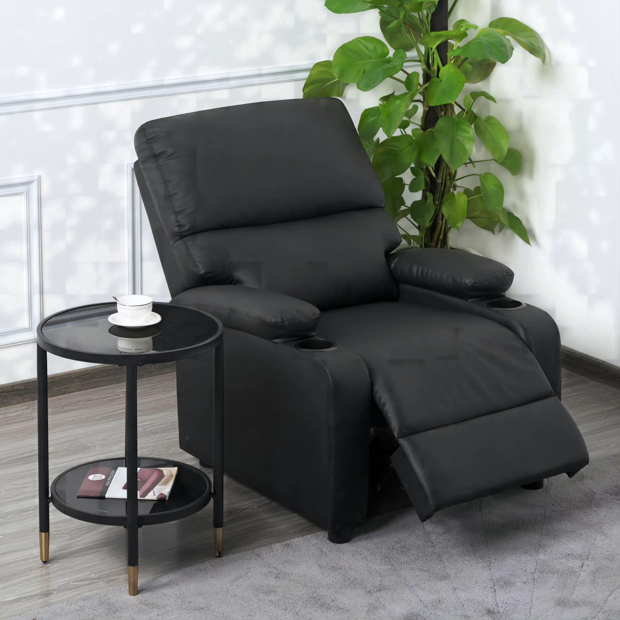 Zechuan Recliner Accent Chair for Living Room Faux Leather Single