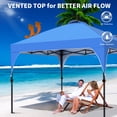 thumbnail image 2 of Outdoor Basic 10'x10' Pop Up Canopy Tent, Instant Portable Gazebo with UV & Waterproof Protection for Beach, Camping, Parties & Tailgating,Blue, 2 of 8