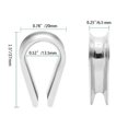 thumbnail image 4 of Dedal de acero inoxidable PHITUODA M5 para cables de cuerda de alambre de 5/32 "- 3/16" de diámetro, 20 piezas, 4 of 5