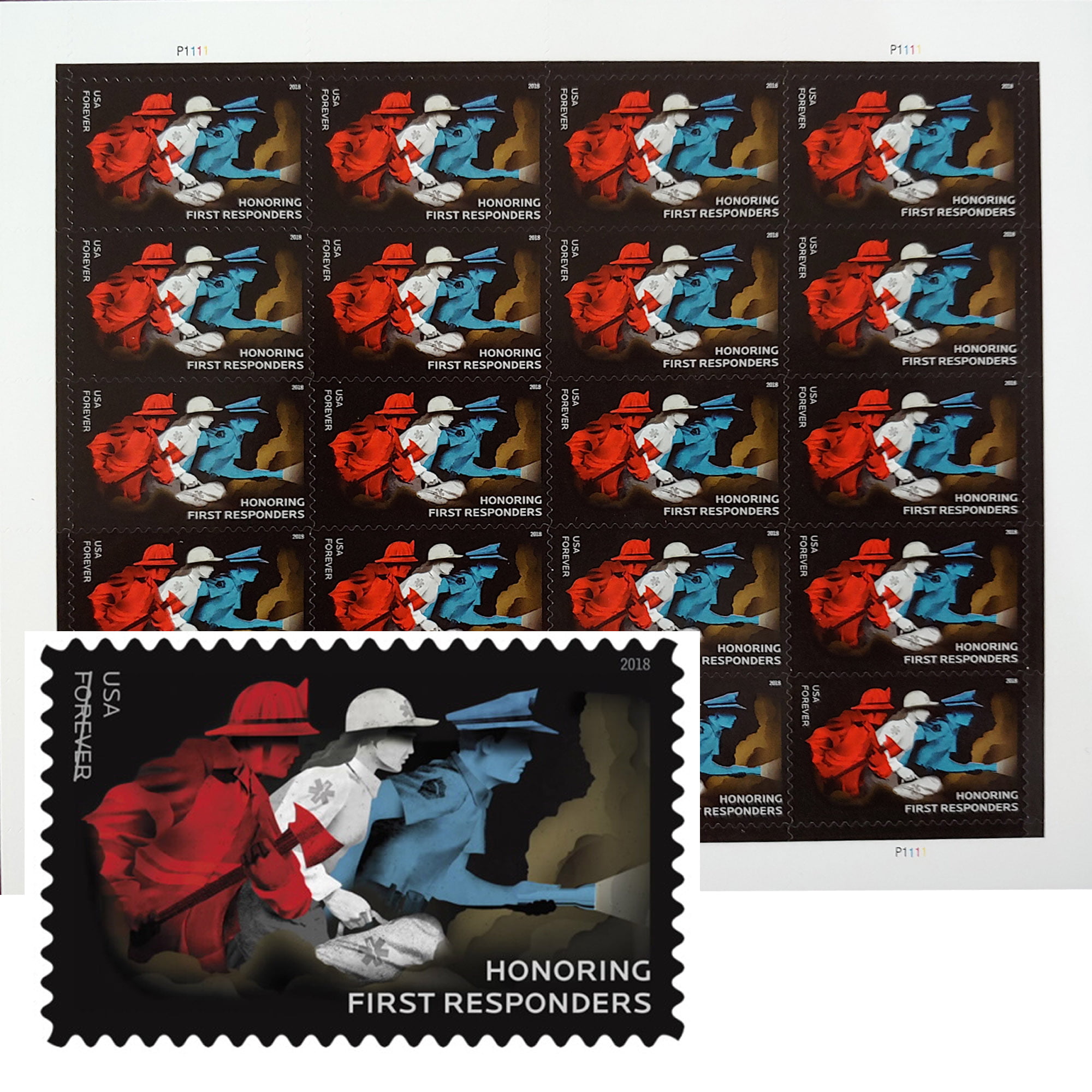USPS Honoring First Responders Forever Stamps 1 Sheet of 20