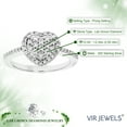 thumbnail image 4 of Vir Jewels 1/2 CTTW Lab Grown Diamond Ring in Sterling Silver Female Adult, 4 of 5