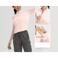 thumbnail image 7 of yillto Women's Sun Protection Hoodie Lightweight Athletic Jacket Full Zip Long Sleeve with Pockets Hiking, 7 of 7