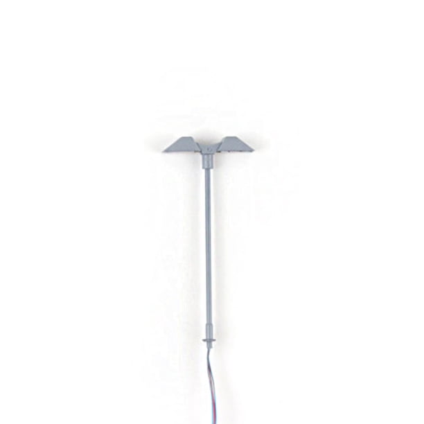 Yuarrent Modelo de ferrocarril, suministros de arena para luz, Mini tren, farola, voltajes DIY, lámparas LED de Metal de 3V, diseño de jardín, Artesanía Gris (1:120) (Blanco) Yuarrent HA066907-07