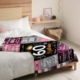60th Birthday Gifts for Women, Unique Happy Birthday Fleece Throw
