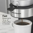 thumbnail image 5 of Hamilton Beach The Scoop Single Serve Coffee Maker & Fast Grounds Brewer for 8-14oz. Cups Brews in Minutes 40oz. Removable Reservoir Stainless Steel (49987) Silver, 5 of 5