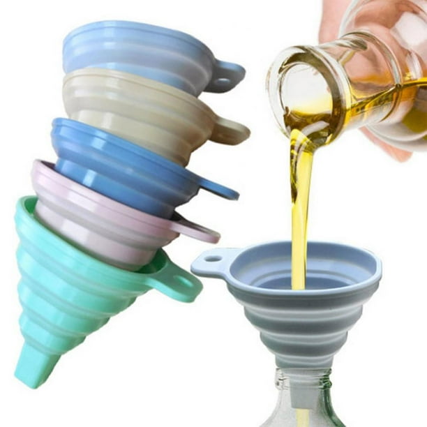 Kitchen Silicone Collapsible Funnel Food Grade Funnels for Filling