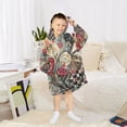 thumbnail image 6 of BZSMCE Wearable Blanket Hoodie Fashion Heart Blooms Home Wear, 6 of 7