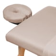 thumbnail image 3 of Juego de sábanas para mesa de masaje Saloniture, microfibra, 3 piezas, arena, 3 of 7