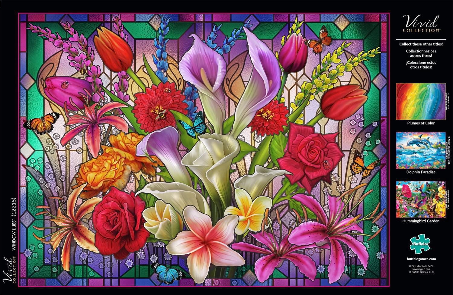 Buffalo Games - Le puzzle Vivid Collection - Window Lilies - en 1000 pièces