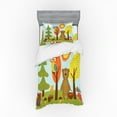 thumbnail image 2 of Ambesonne Cartoon Bedding Set 4 Pcs, Forest Animals, Queen, Multicolor, 2 of 3