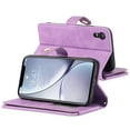 thumbnail image 3 of Feishell Compatible with for iPhone XR Wallet Case Crossbody, Zipper Phone Case with RFID Blocking Card Holder Wrist Strap Leather Purse Gift for Women For iPhone XR, Purple, 3 of 10