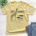 thumbnail image 2 of Kids Sky Camel Shirt, Youth Kids Boy Girl T-Shirt, Funny Giraffe Shirt, Safari Shirt, Yellow, X-Small, 2 of 4