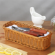thumbnail image 3 of 3 cestas de almacenamiento de cubiertos de escritorio, cesta tejida, caja de drenaje para vajilla de restaurante, cesta de almacenamiento de vajilla, marrón, 3 of 7