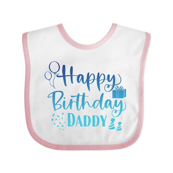Inktastic Blue Happy Birthday Daddy Boys or Girls Baby Bib