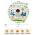 thumbnail image 6 of 13 Inch Round Placemats Set of 4, Green Plaid Easter Non Slip Heat Insulation PP Table Mats, Blue Truck Spring Floral Bunny Animals Washable Place Mats for Kitchen Dining Party Table Decor, 6 of 7