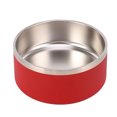thumbnail image 1 of rojo--El recipiente para mascotas de acero inoxidable tiene capacidad para 100 oz| Cuenco para perros apto para lavavajillas | Base de goma antideslizante, 1 of 4
