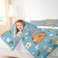 thumbnail image 3 of Erosebridal Kawaii Capybara Bedding Comforter Set 7-Piece For Boys Girls,Kids Chic Floral Flowers King Bedding Sets,Luxury Bedroom Decor, 3 of 6