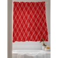 thumbnail image 3 of Sheer Curtains 63 Inch Length 2 Panels Set for Bedroom, Red White Stripes Semi Sheer Curtains for Windows, Simple Geometric Modern Monochrome Voile Window Treatments Rod Pocket Curtain, 3 of 7