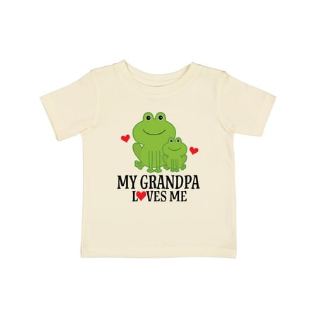 

Inktastic Grandpa Loves Me Frog Gift Baby Boy or Baby Girl T-Shirt