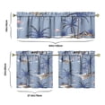 thumbnail image 6 of Tropical Sailboat and Coast Polyester Kitchen Curtain Set, 3PCS 27.5x24 Inch Panels with Valance for Hawaiian Inspired Decor, 6 of 6