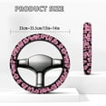 thumbnail image 5 of ZUXONGSY Pink Flower Golf Cart Steering Wheel Covers Club Car Accessories Feels Good in Handling Steering Wheel Cover Protector Universal Automotive Steering Wheel Cover Gifts for Golfer Womens, 5 of 7