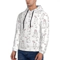 thumbnail image 3 of Haiem Bunny And Bird Patterned Men's Hoodie with Kangaroo Pocket - Ideal Pullover Sweatshirt for Daily Wear, Travel, and Home-Large, 3 of 7