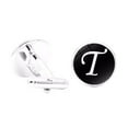 thumbnail image 1 of fastboy 1 Pair Men's Letter Cufflink Wedding Formal Initial Alphabet Stainless Steel Cufflink, Letter T, 1 of 6