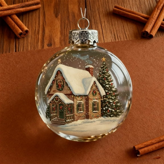 2025 Vintage 2D Christmas Ornaments - Nostalgic Holiday Decor with Easy-Hanging Loop, Lightweight & Durable for Tree/Wreath/Table Displays, Elevate Festive Ambiance with Timeless Charm