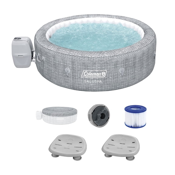Coleman Sicily AirJet Inflatable Hot Tub with 2 Bestway SaluSpa Non-Slip Seat