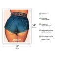 thumbnail image 2 of Jesus Jeans - Woman in Cutoff Shorts - Vintage Advertising Poster by Oliviero Toscani c.1970 - Fine Art Matte Paper Print (Unframed) 11x14in, 2 of 4