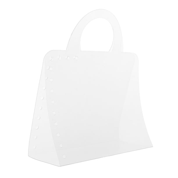Bolso transparente para ramo de flores, bolso de mano para floristería, sencillo, portátil, con asa, fresco Mango en forma de 7