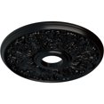thumbnail image 3 of Ekena Millwork 16 1/2"OD x 3 5/8"ID x 1 1/8"P Apollo Ceiling Medallion (Fits Canopies up to 5 5/8"), Hand-Painted Jet Black, 3 of 6