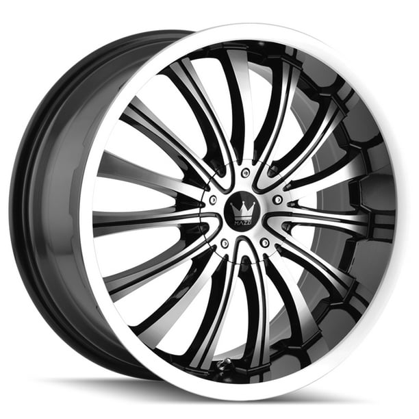 Mazzi 351 Hype 18x7.5 5x105/5x115 +40mm Black/Machined Wheel Rim 18 ...