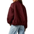 thumbnail image 4 of Women Oversized Casual Fully Lined Zip Up Jacket Coats with Pockets, 4 of 6