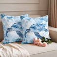 thumbnail image 4 of 2 Pack Outdoor Waterproof Throw Pillow Covers,Watercolor Blue Marine Sea Turtle Decorative Square Patio Pillowcases for Chair Couch Sofa 16x16in, 4 of 9