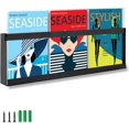 thumbnail image 1 of Deveosa Magazine Holder Wall Mounted - Black Minimalist Metal File Rack Hanging Brochure Storage Organizer Comic Display For Living Room Bathroom Waiting Room Home Office Decor (19.7 inch), 1 of 6