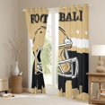 thumbnail image 3 of jejeloiu Rugby City Silhouette Blackout Curtains Set of 2 (52x84 Each),Gold Black Window Curtains For Kids, 3 of 6