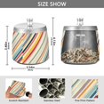 thumbnail image 2 of Yayeee Ashtray with Lid for Cigarette Smokeless Stainless Steel Home Ash Holder, Striped Pattern, 2 of 7