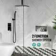 thumbnail image 2 of SR SUN RISE 12 Inch Ceiling Mount Matte Black Shower System Bathroom Luxury Rain Mixer Shower Combo Set Ceiling Rainfall Shower Head System Faucet Trim Repair Kits Rough-in Valve and Trim Included, 2 of 9