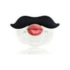 Maven Gifts: Babystache Kissable Mustache Pacifier 2-Pack - Kissable Black Romeo with Kissable Black Wrangler - Unisex and Safe for All Ages