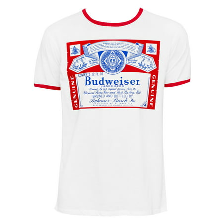 Budweiser White Ringer Tee Shirt
